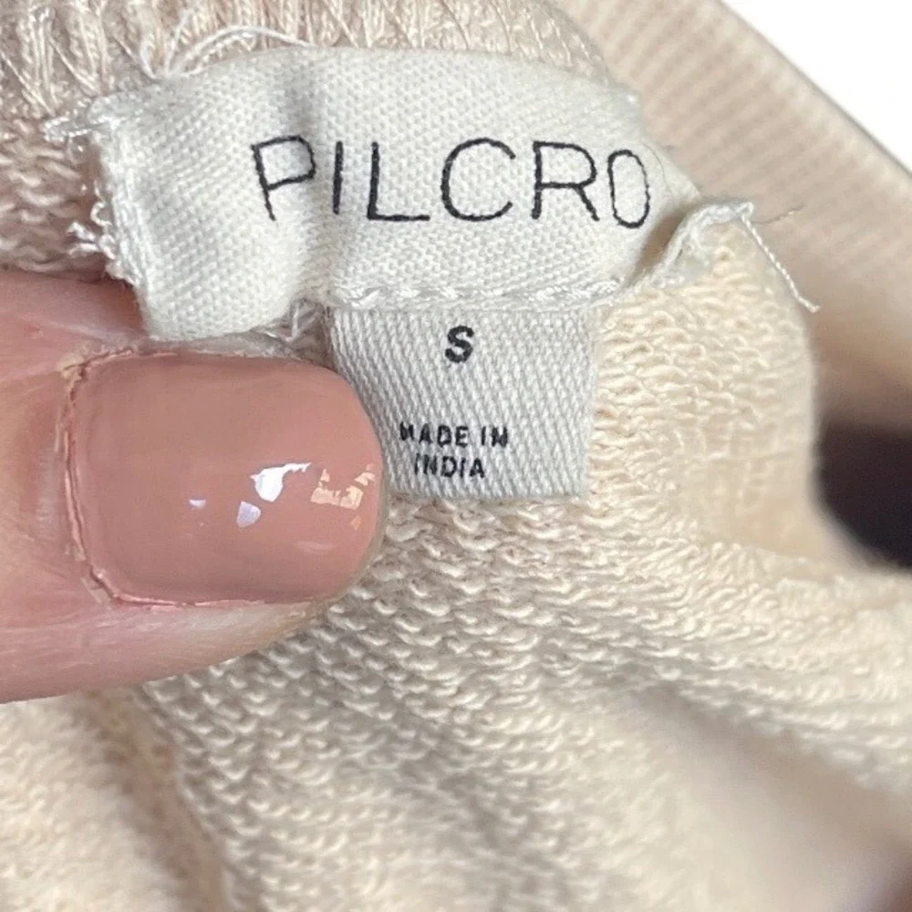 Anthropologie Pilcro Button-Front Boho Cozy Cotton Shacket Cream Jacket S‎